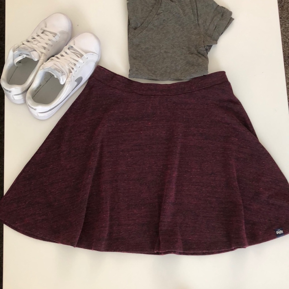 Superdry twist skirt - maroon-heather color